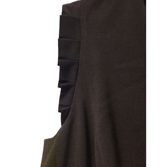Talbot's Little Black Sheath Dresswith Ruffle Shoulder Detail | Petite 10 NWT - Picture 11 of 11